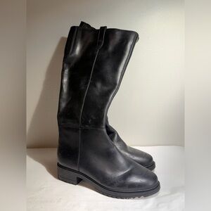 Blondo womens Calise Black Leather Knee-High Boots